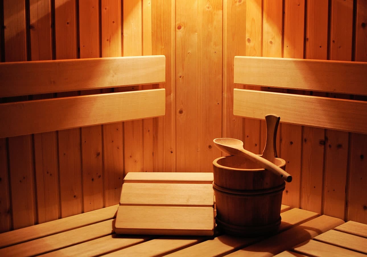 Warming up in our sauna after a day on the slopes in Snow Space Salzburg