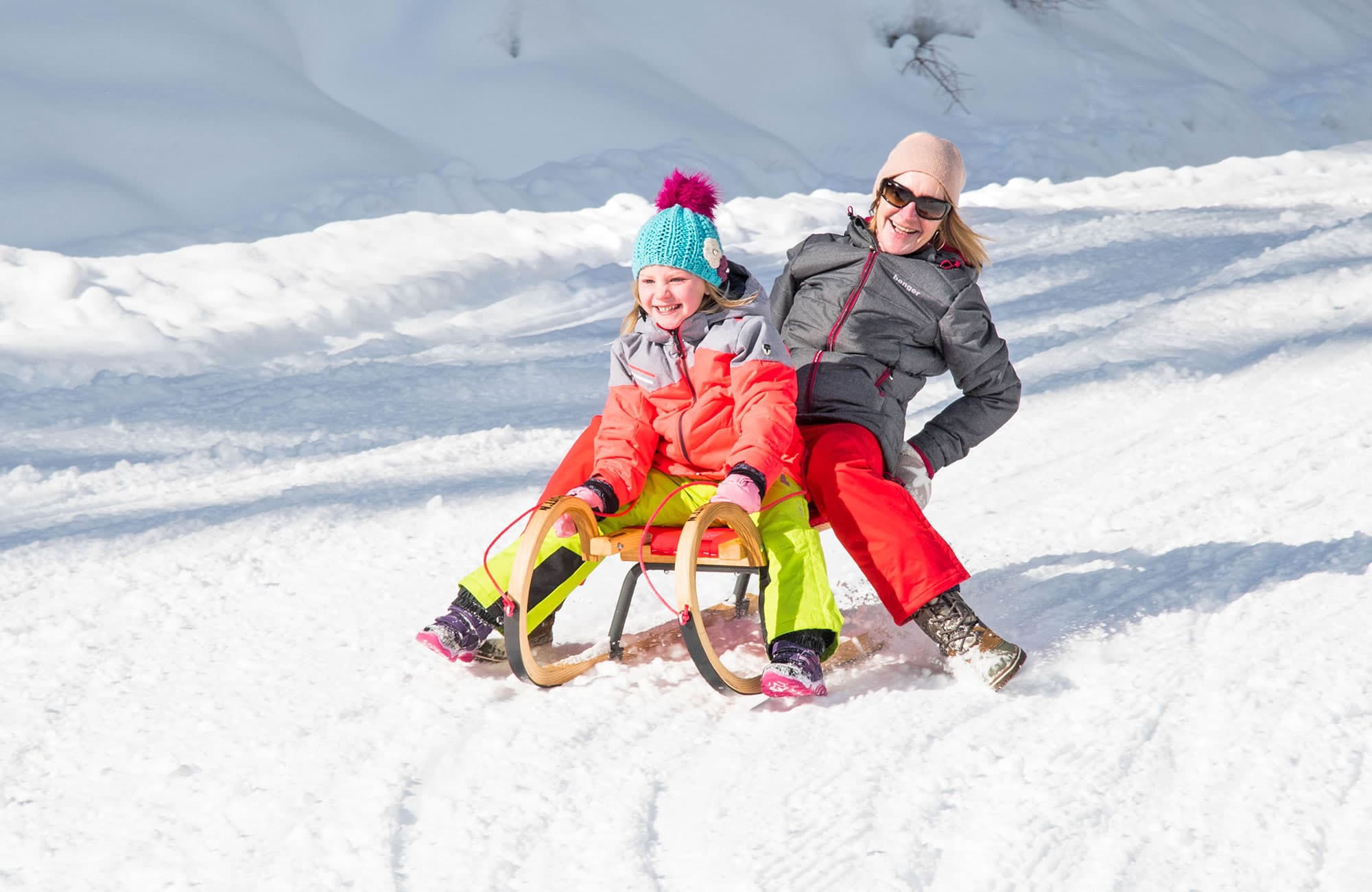 Sledding during your winter holiday in Flachau
